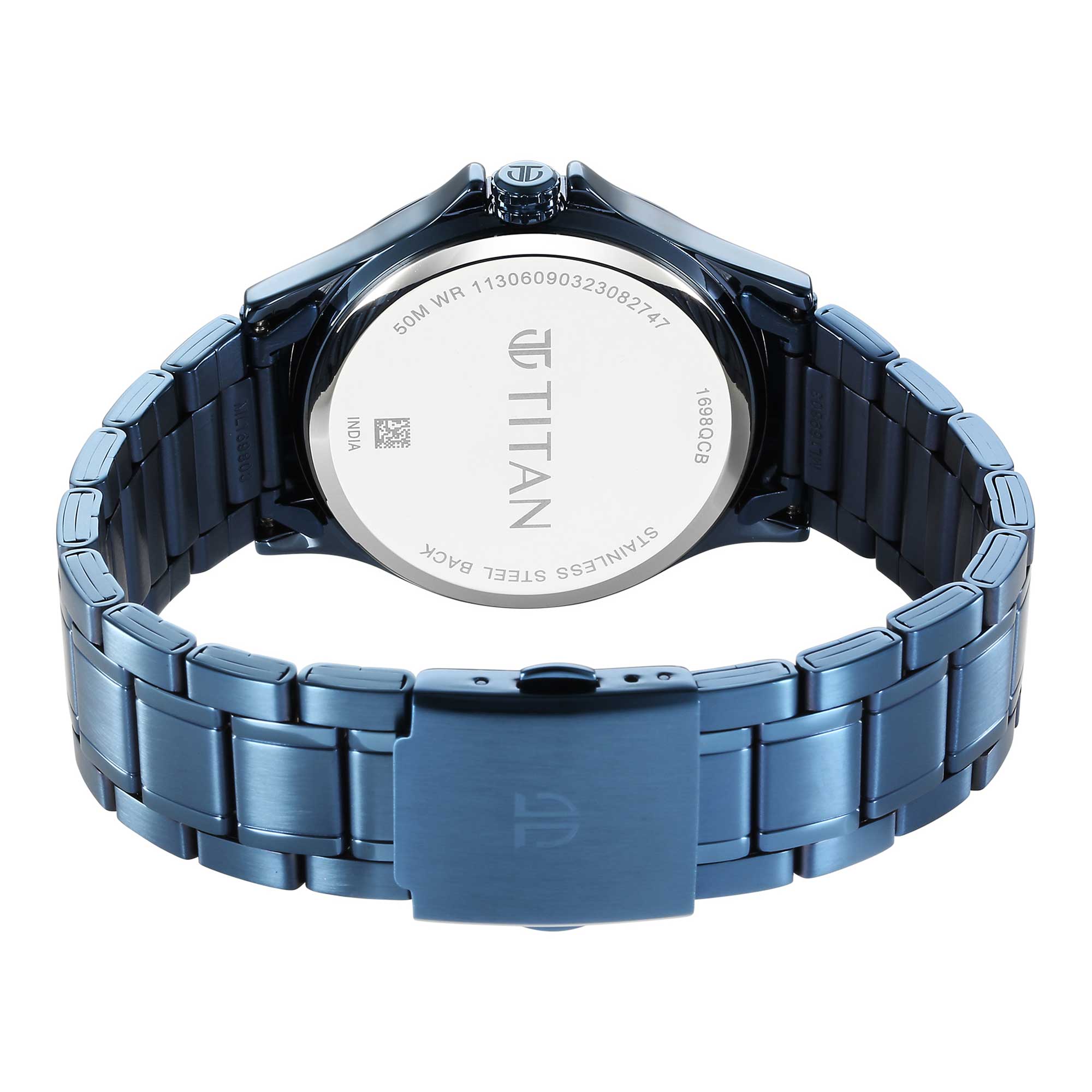 Titan Neo Splash Anthracite Dial Multi Stainless Steel Strap Watch for Men