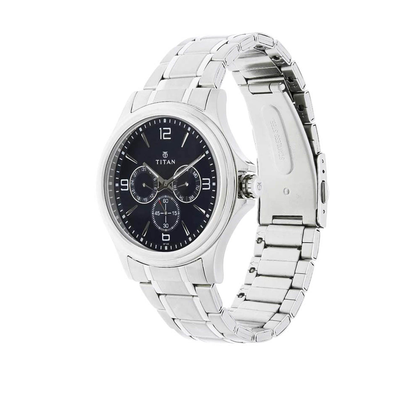 Titan Blue Dial Multi Stainless Steel Strap watch for Men