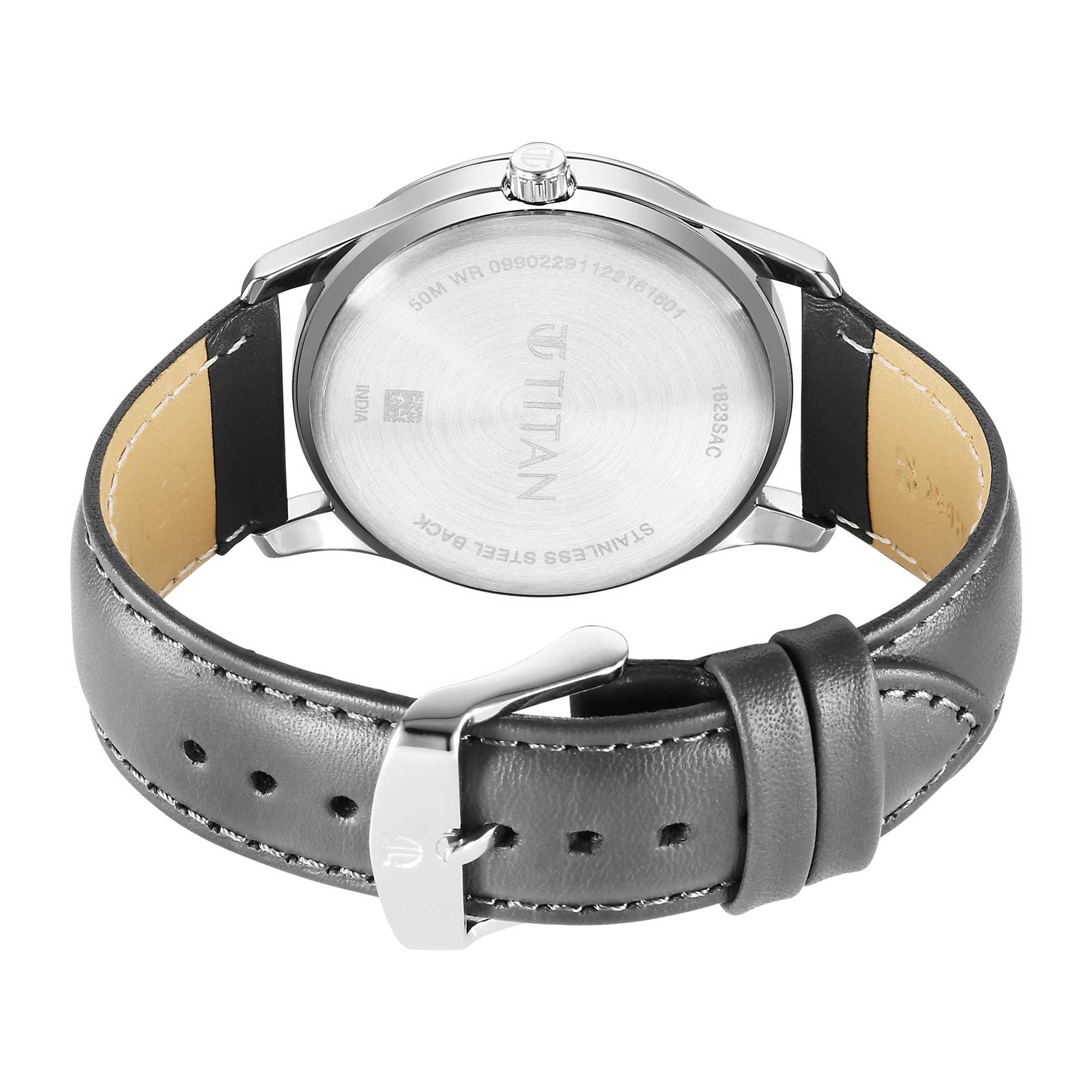 Titan Urban Grey Dial Analog Leather Strap Watch for Men