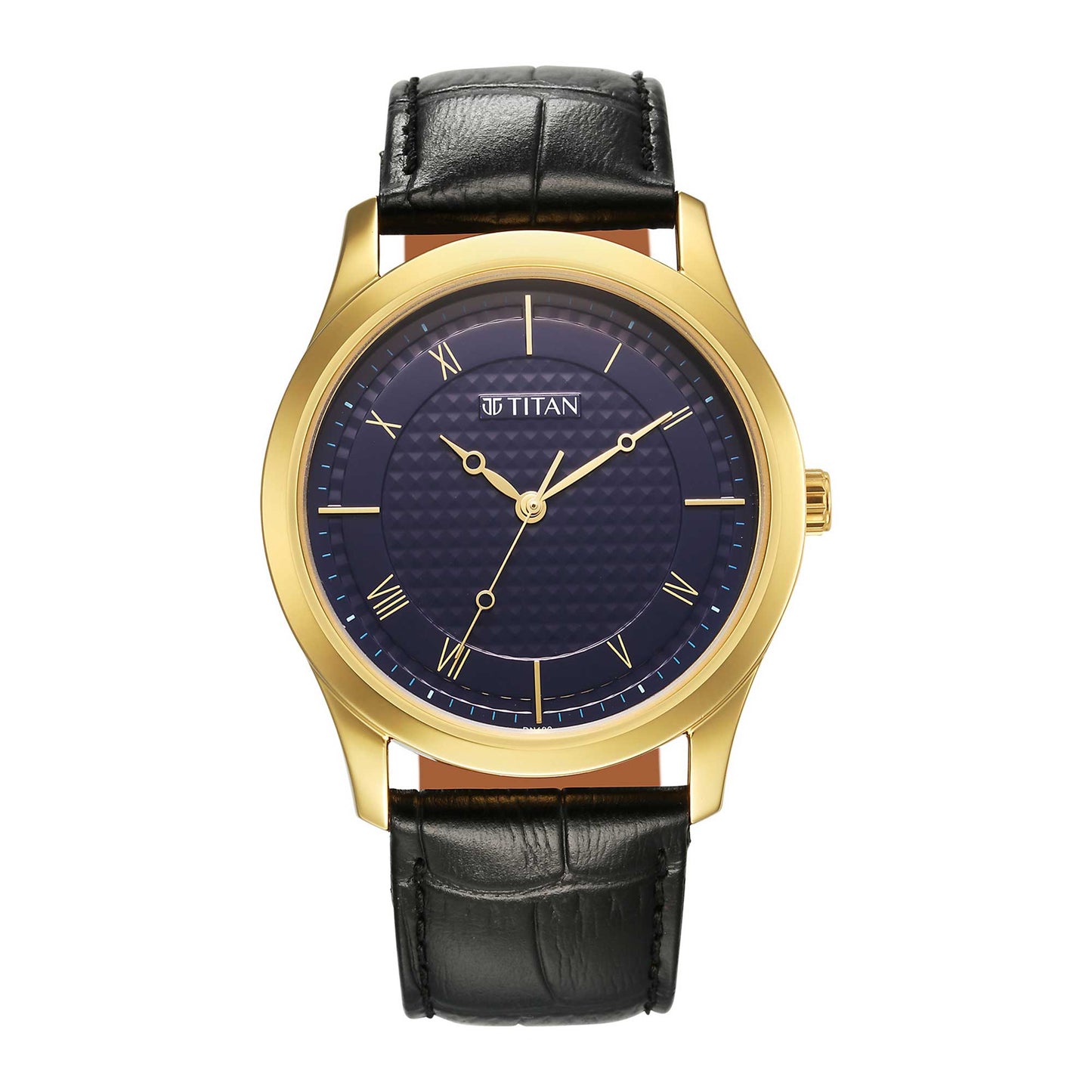 Titan Karishma Blue Dial Analog Leather Strap watch for Men