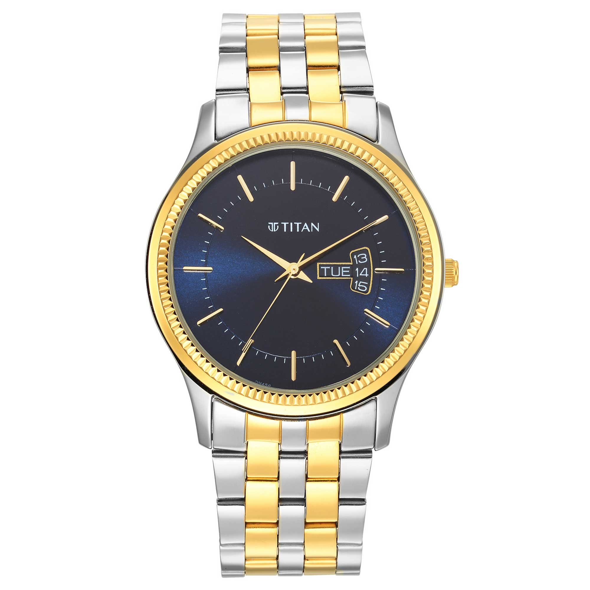 Titan Karishma Blue Dial Analog Stainless Steel Strap watch for Men