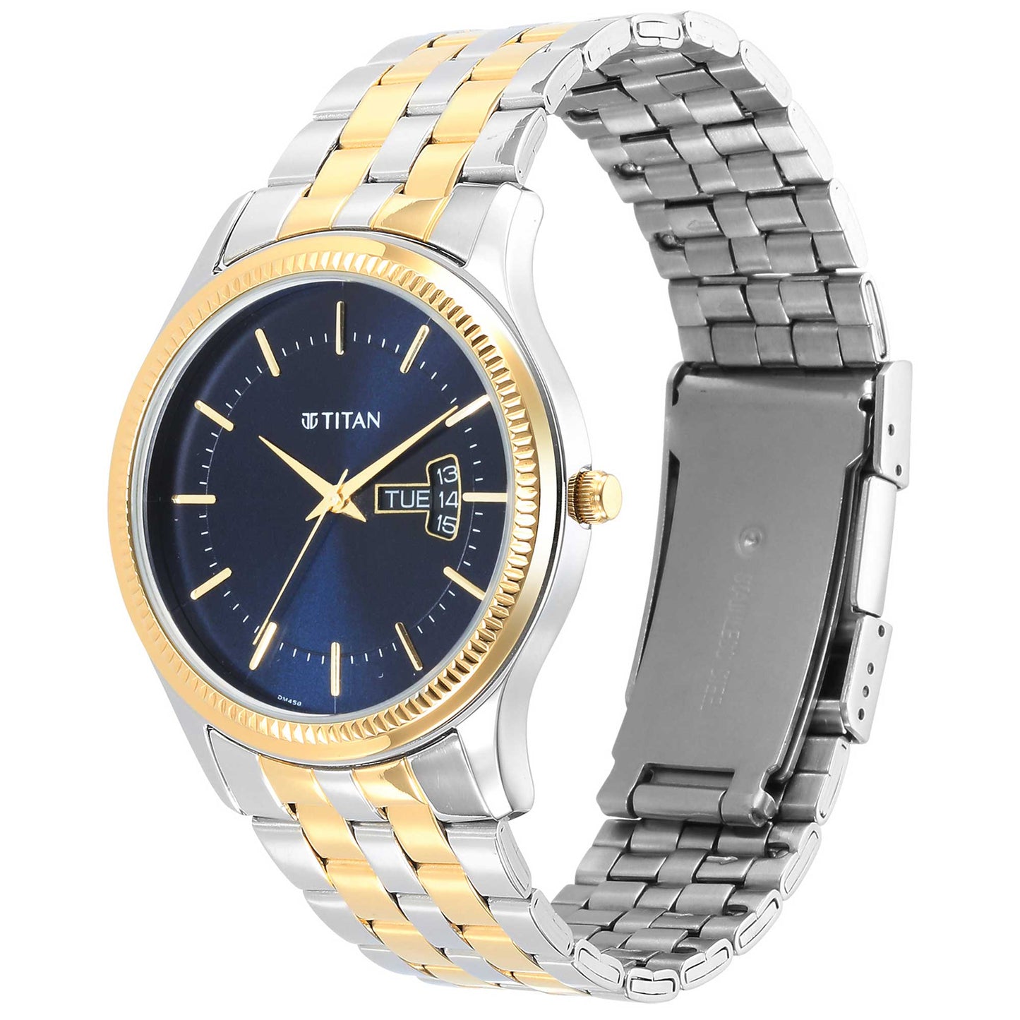 Titan Karishma Blue Dial Analog Stainless Steel Strap watch for Men