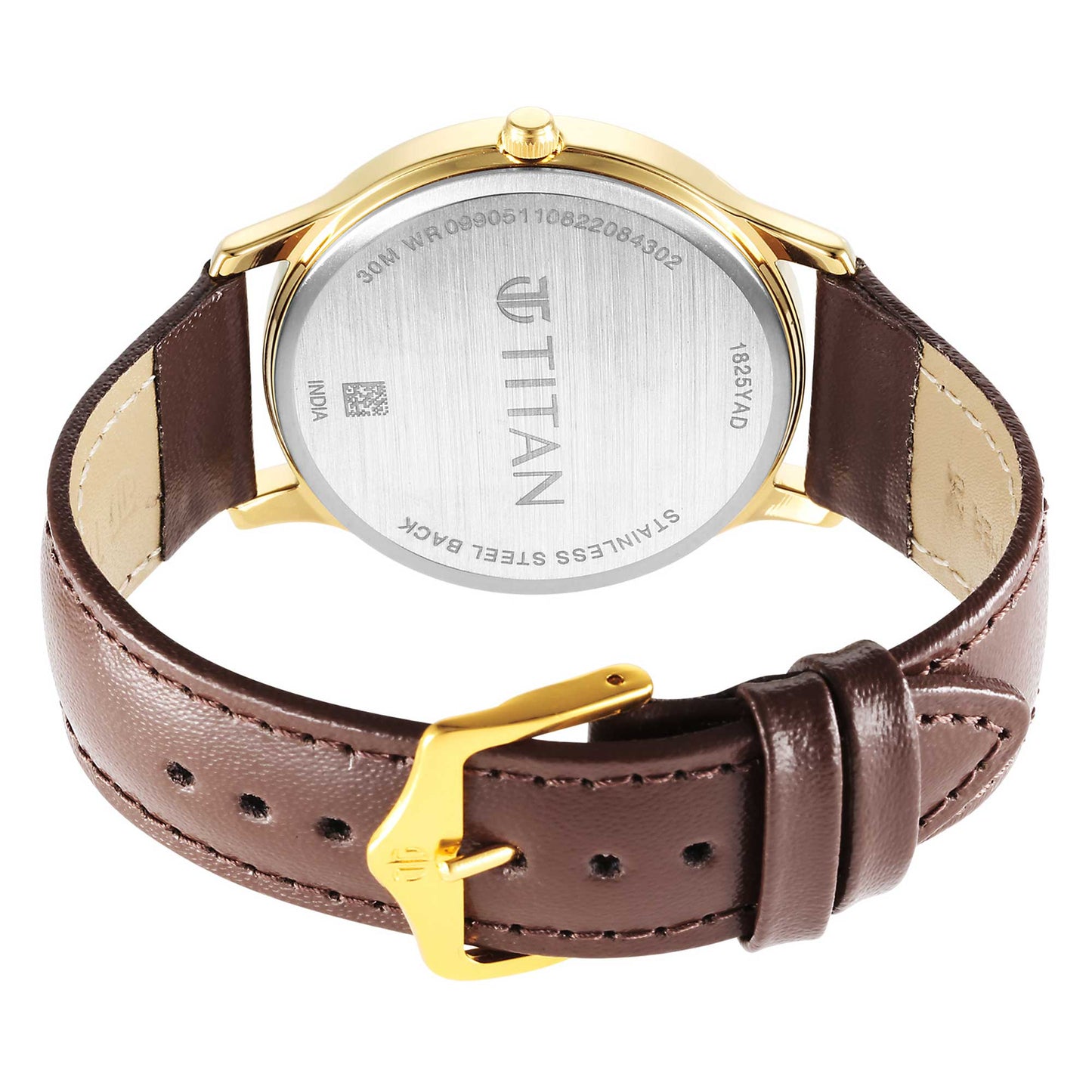 Titan Karishma Radiance Brown Dial Analog Leather Strap watch for Men