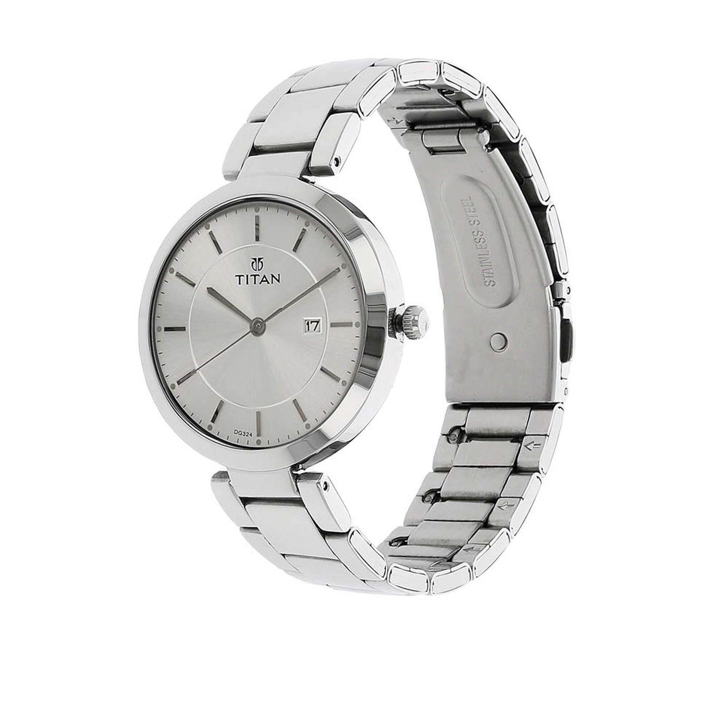 Titan Workwear Silver Dial Women Watch With Stainless Steel Strap