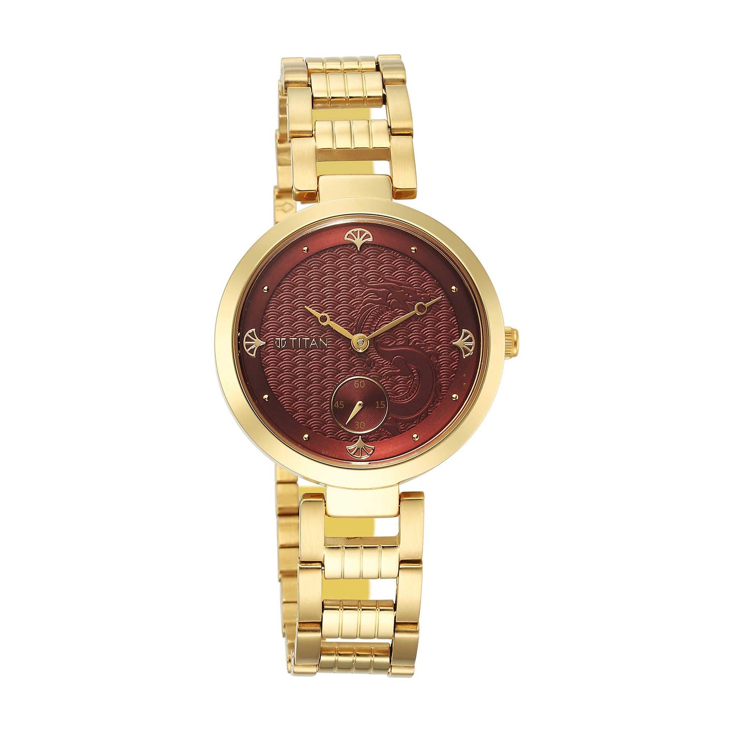 Titan Tet Red Dial Analog Stainless steel Strap Watch for Men