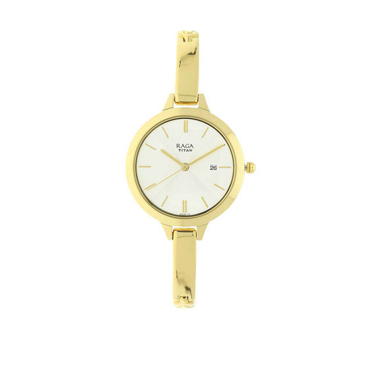 Titan Raga Viva Champagne Dial Analog Strap watch for Women