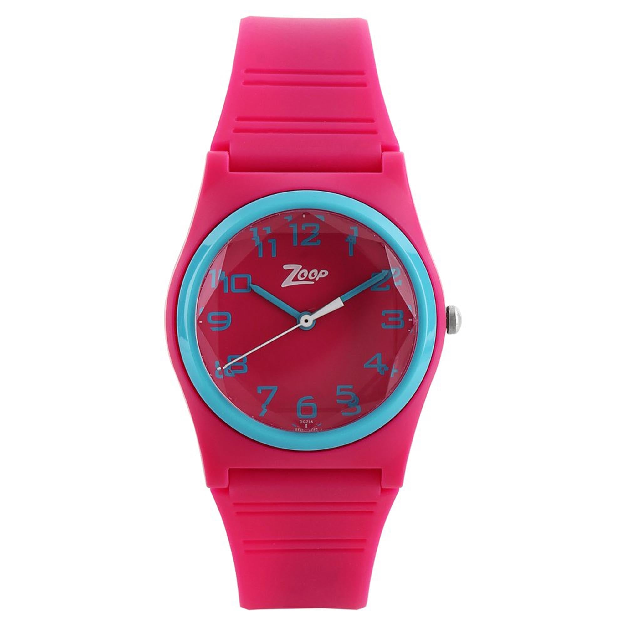 Zoop By Titan Quartz Analog Pink Dial PU Strap Watch For Kids