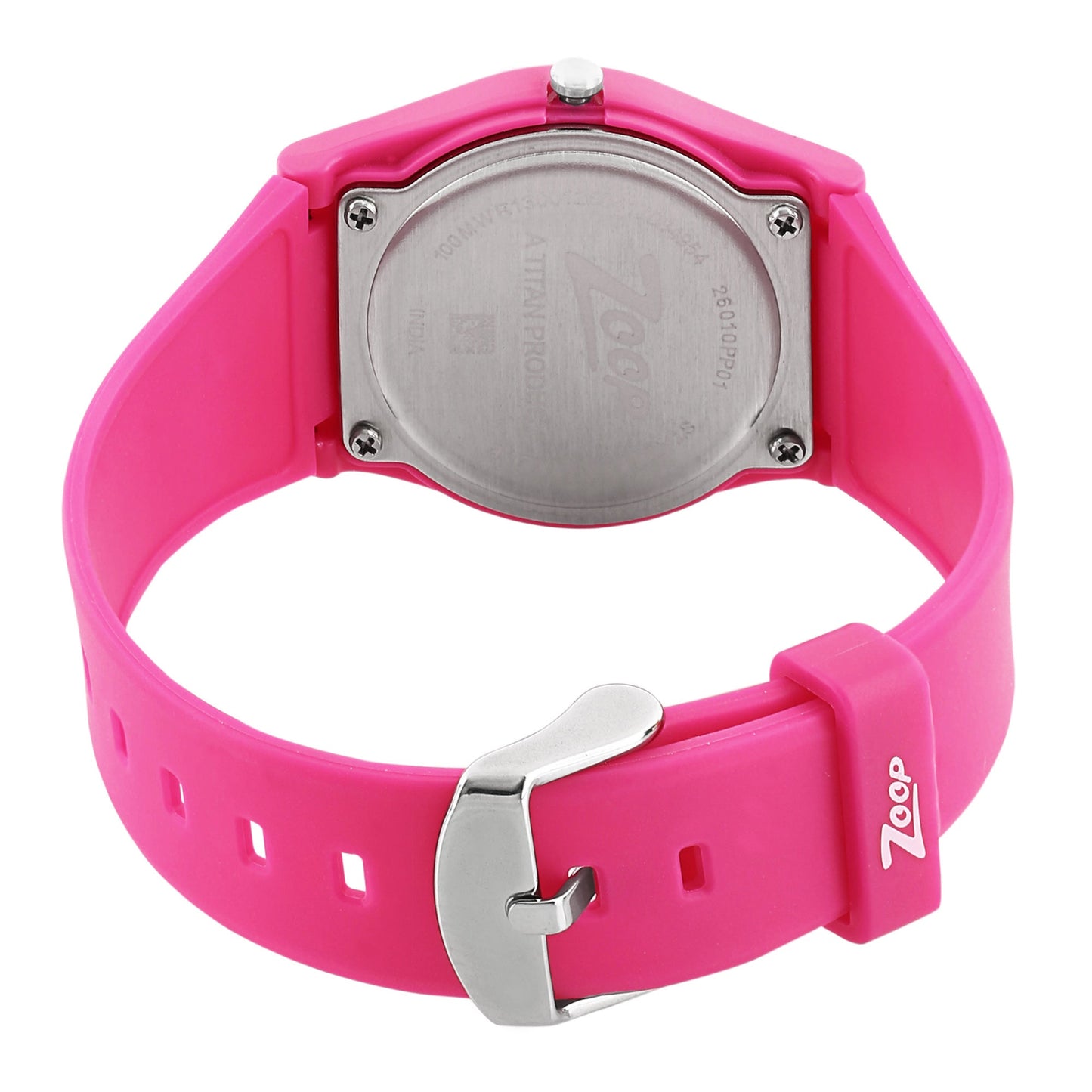 Zoop By Titan Quartz Analog Pink Dial PU Strap Watch For Kids