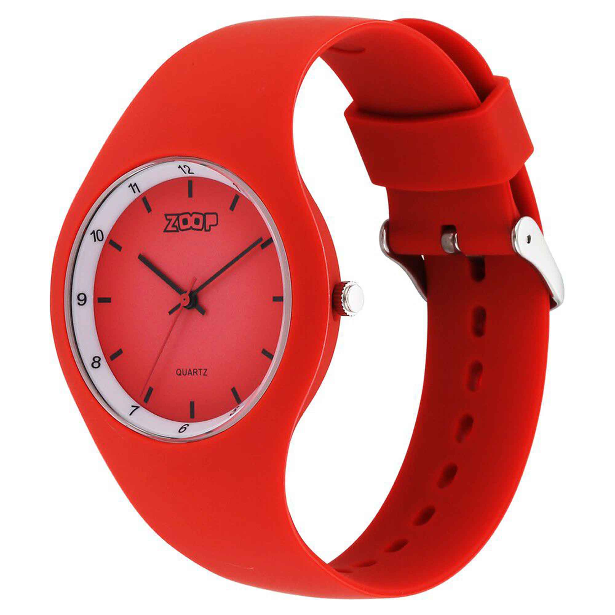 Zoop By Titan Pop Integrated Quartz Analog Red Dial Silicone Strap Watch for Kids 26031PP04