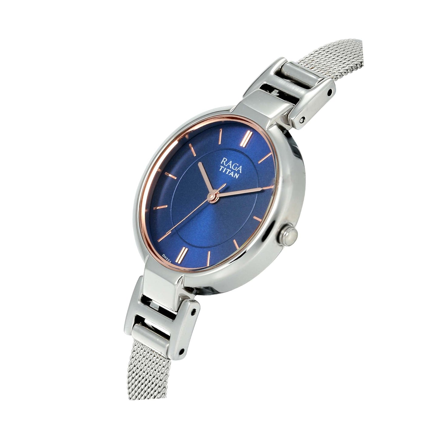 Titan Raga Viva Blue Dial Women Watch With Metal Strap