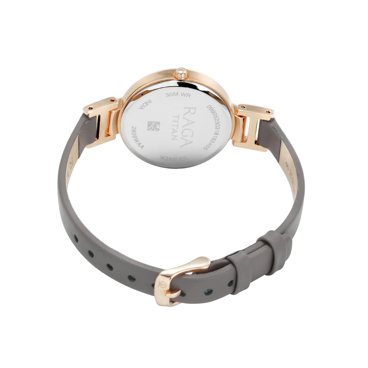 Titan Raga Viva Rose Gold Dial Analog Leather Strap watch for Women