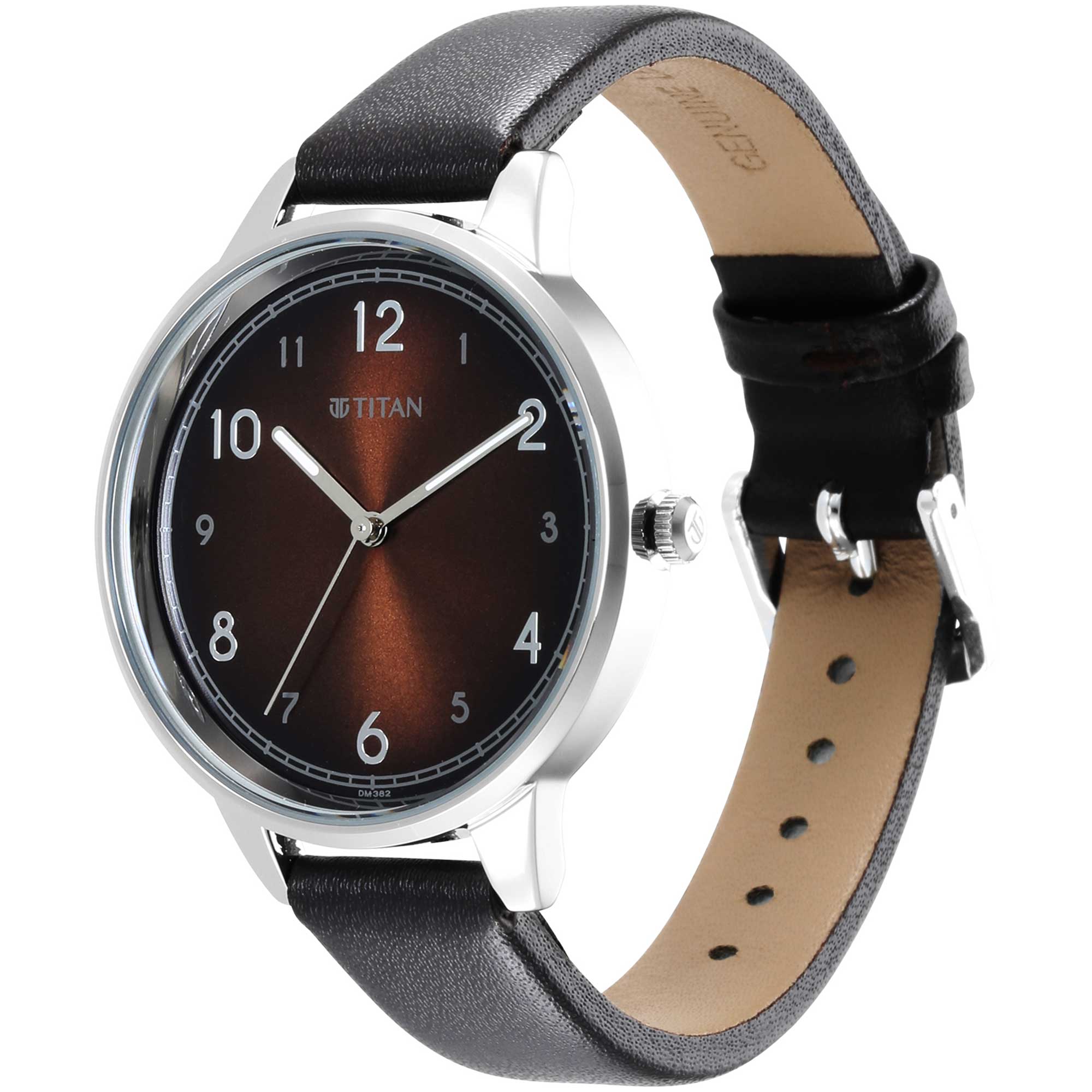 Titan Trendsetters Brown Dial Women Watch With Leather Strap