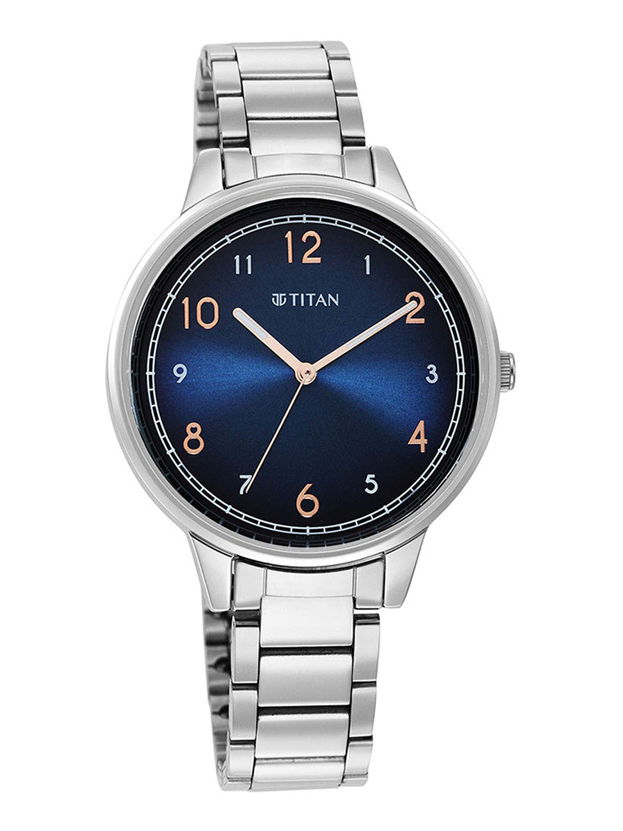 Titan Trendsetters Blue Dial Women Watch With Stainless Steel Strap