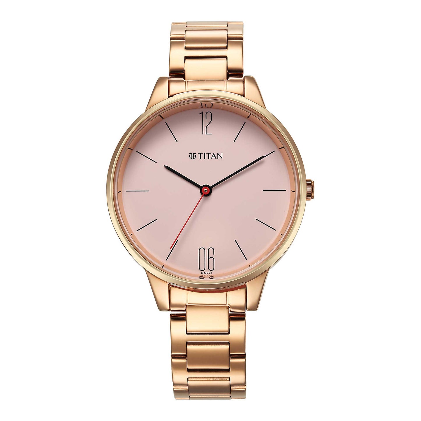 Titan Quartz Analog Rose Gold Dial Watch for Women