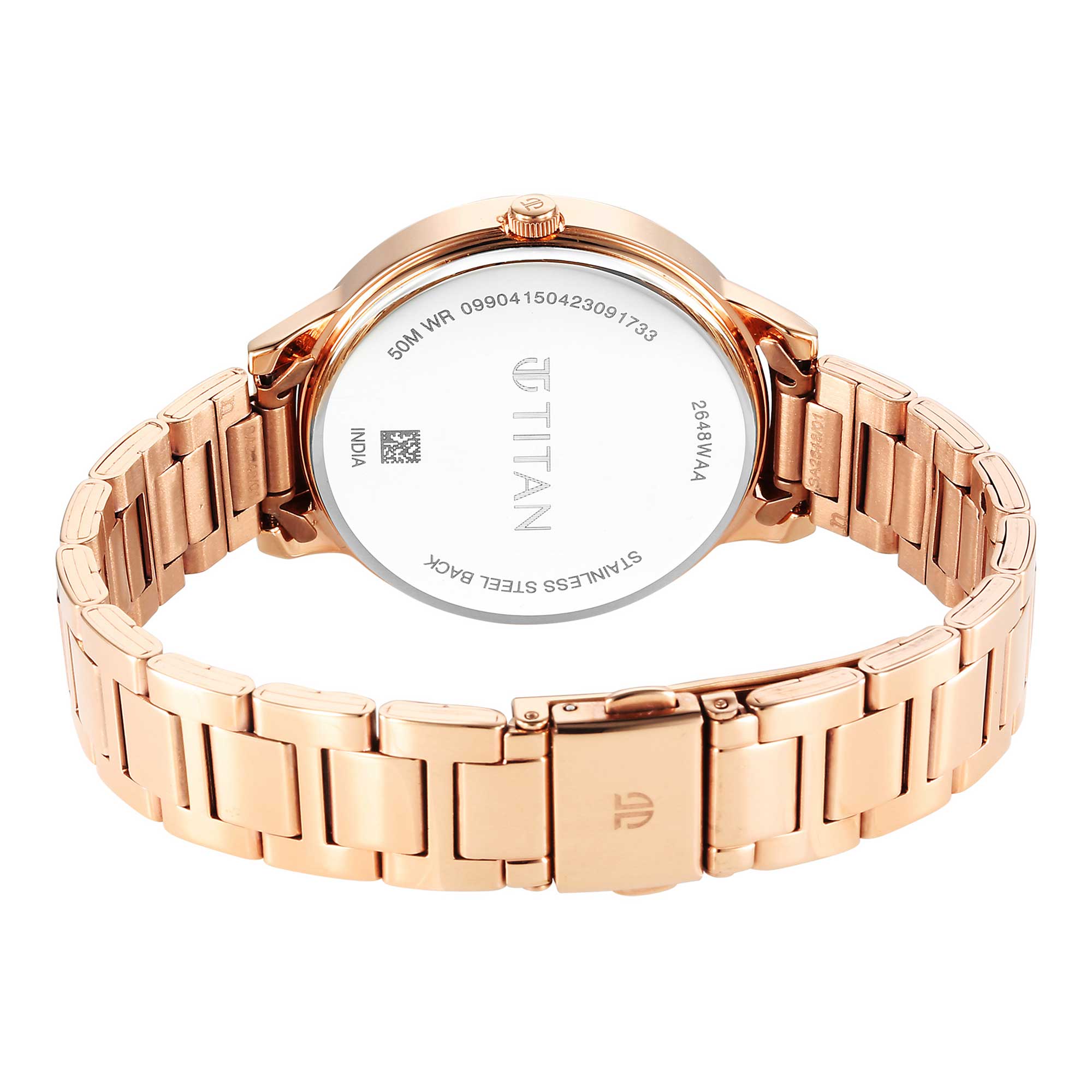 Titan Quartz Analog Rose Gold Dial Watch for Women