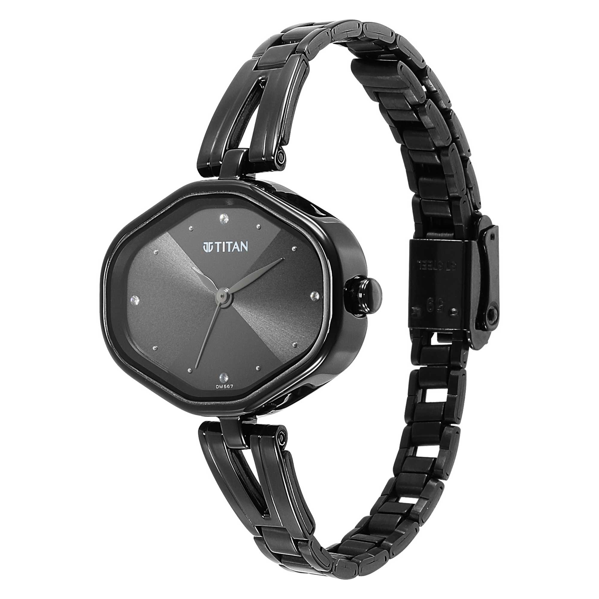 Women Karishma Black Dial Metal Strap Watch