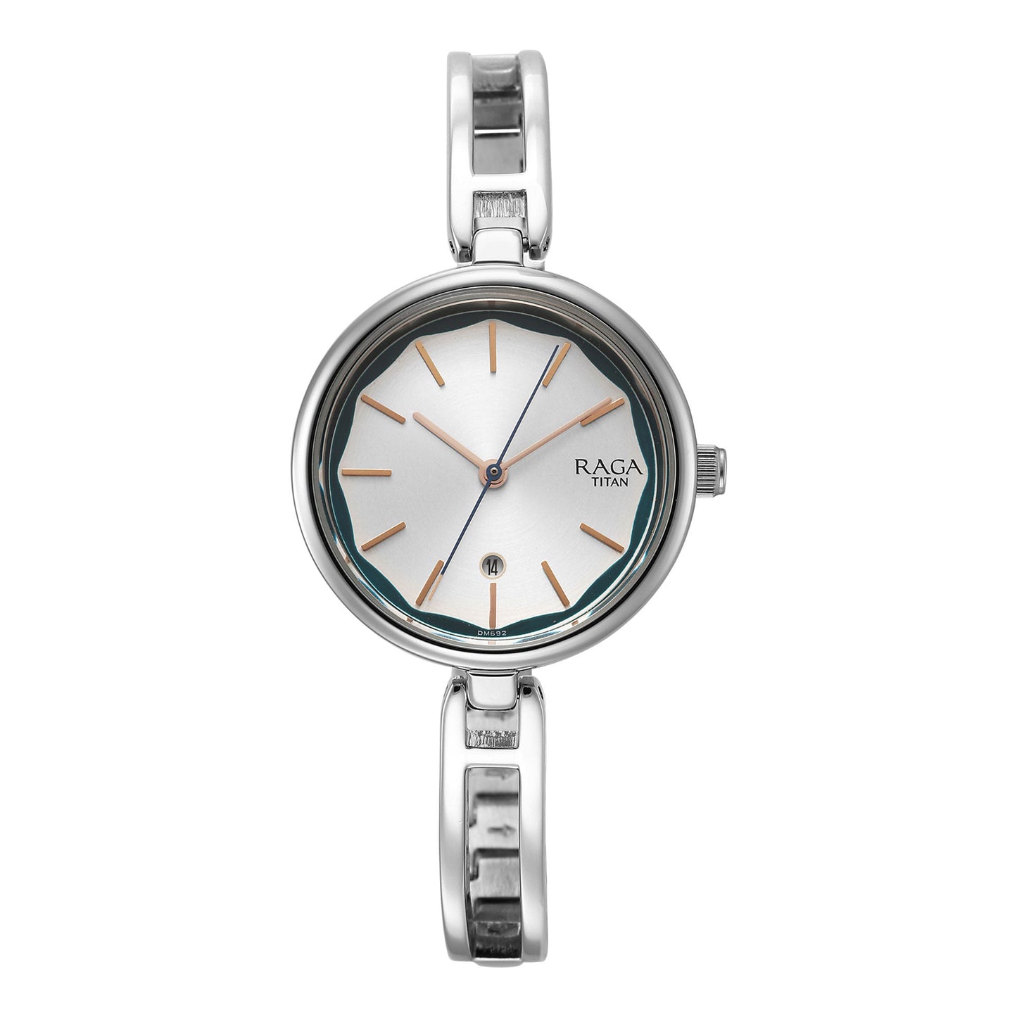 Titan Raga Viva Silver Dial Metal Strap Watch for Women