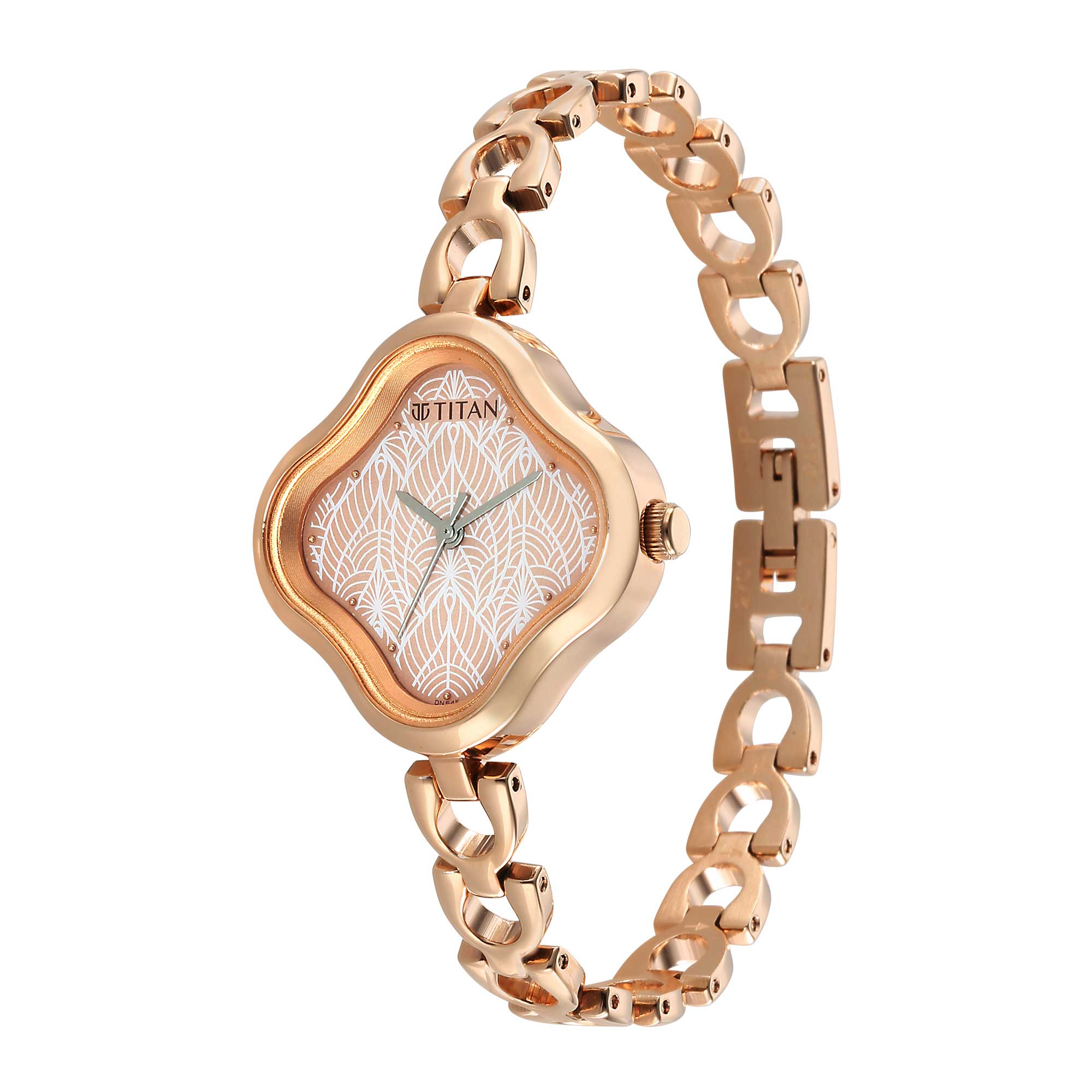 Titan Karishma Rose Gold Analog Metal Strap Watch for Women