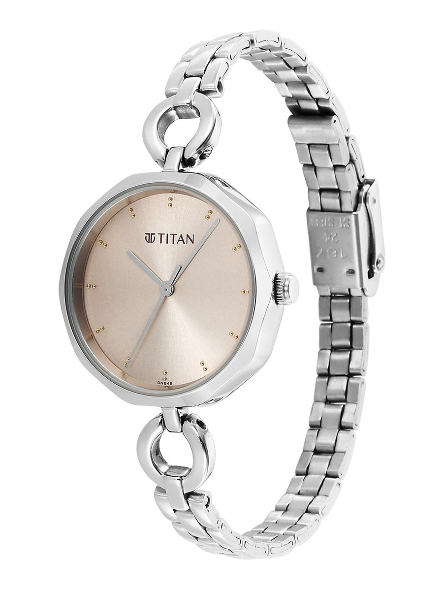 Titan Karishma Silver Dial Watch for Women 2702SM01