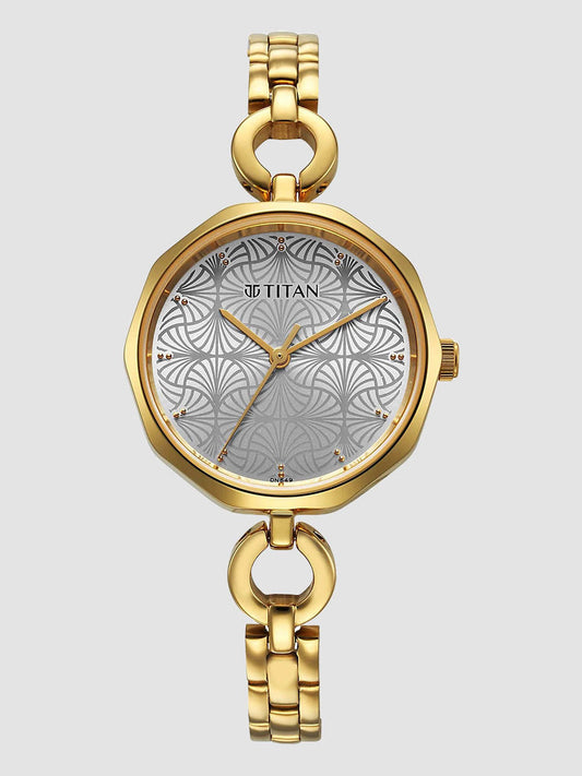 Titan Karishma Silver Dial Watch for Women 2702YM01