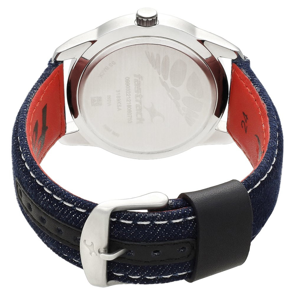 Fastrack Denim Quartz Analog Grey Dial Denim Strap Watch for Guys Nepal Trade Network Pvt. Ltd