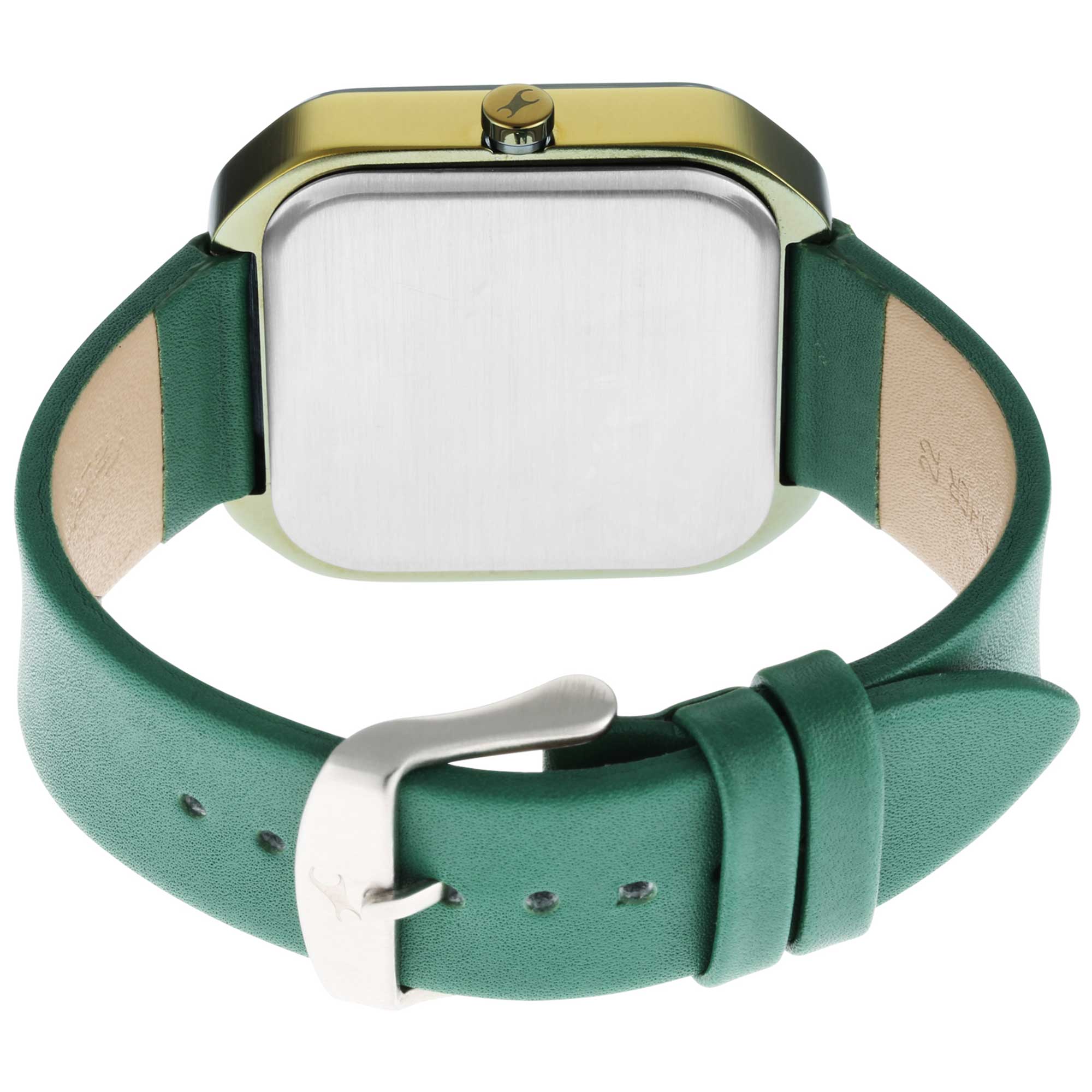 Fastrack After Dark Quartz Analog Green Dial Leather Strap Watch for Guys