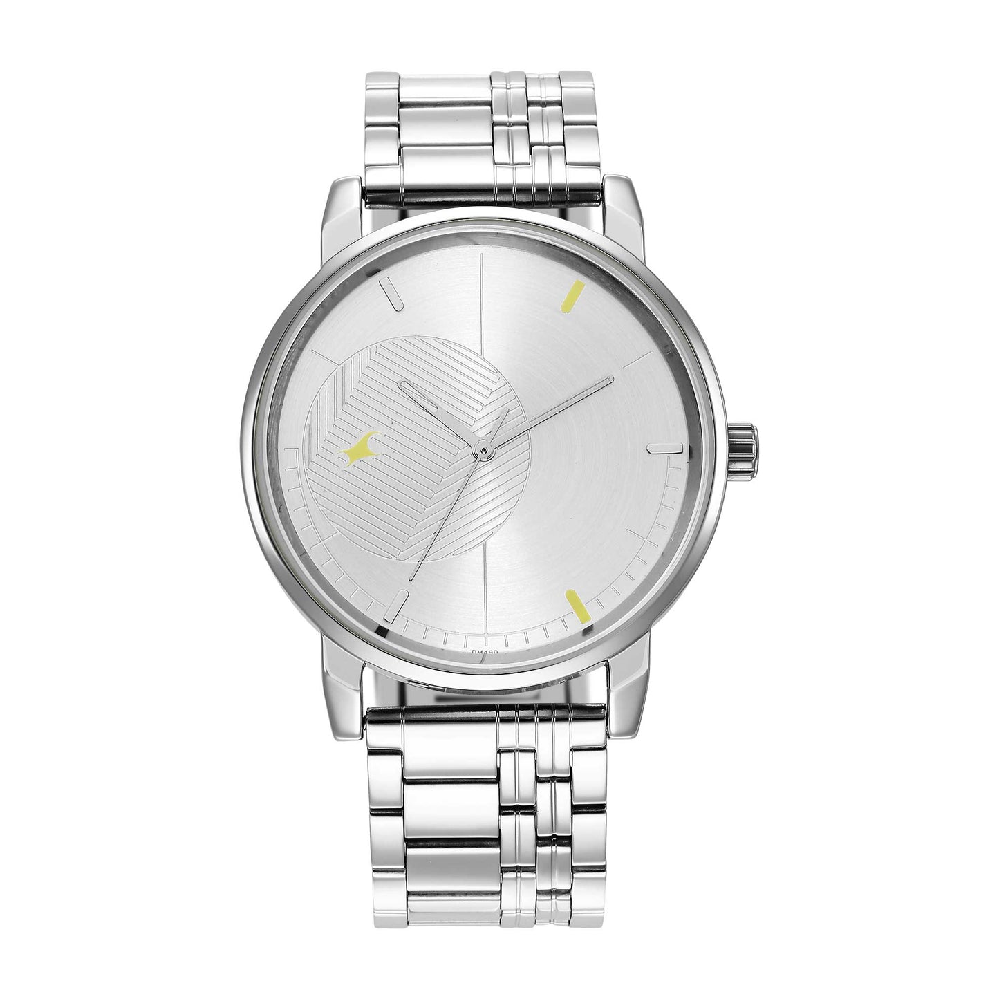 Fastrack Stunners Quartz Analog Silver Dial Metal Strap Watch for Guys