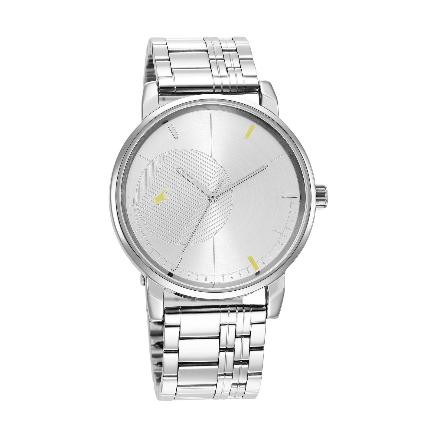 Fastrack Stunners Quartz Analog Silver Dial Metal Strap Watch for Guys