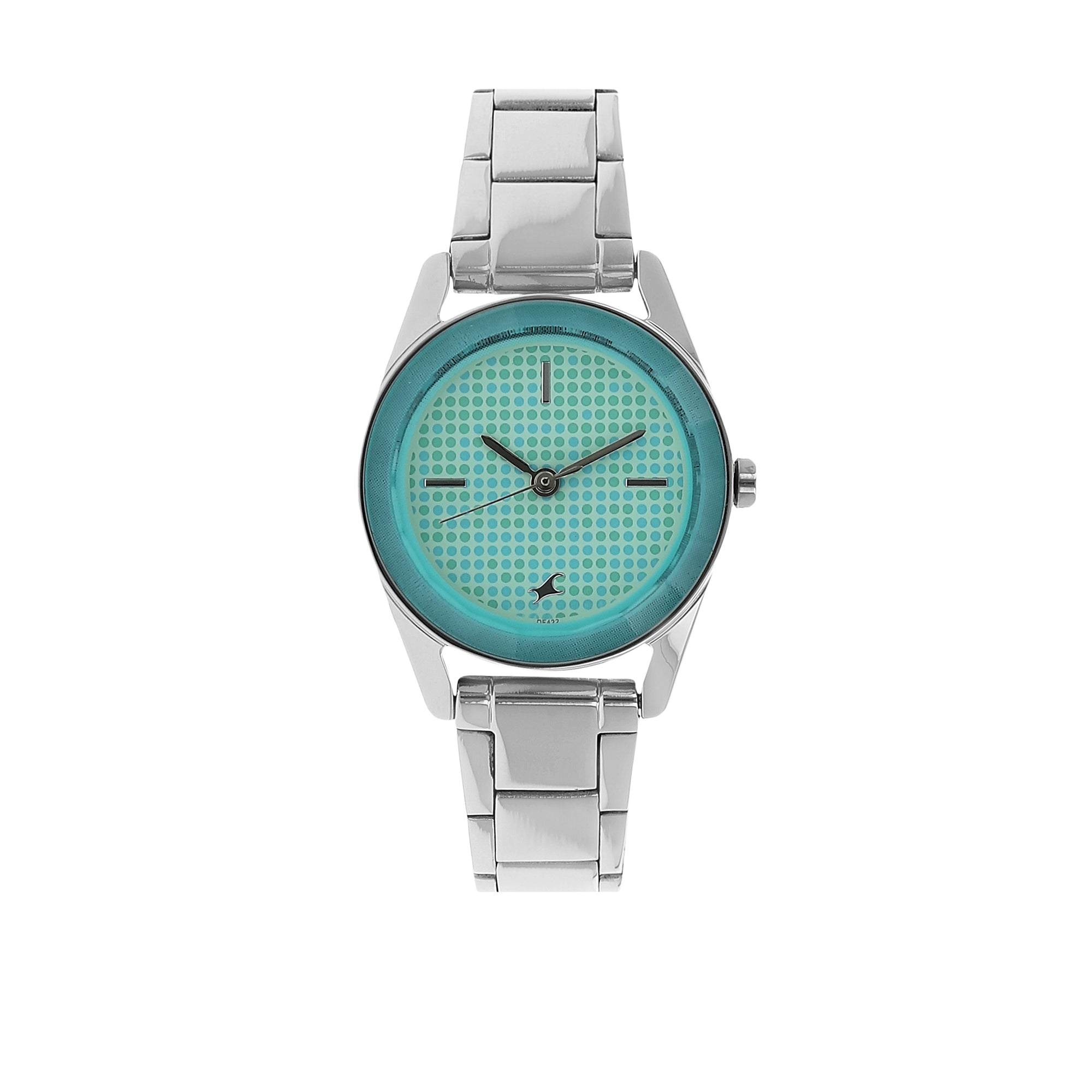 Fastrack Quartz Analog Green Dial Stainless Steel Strap Watch for Girls