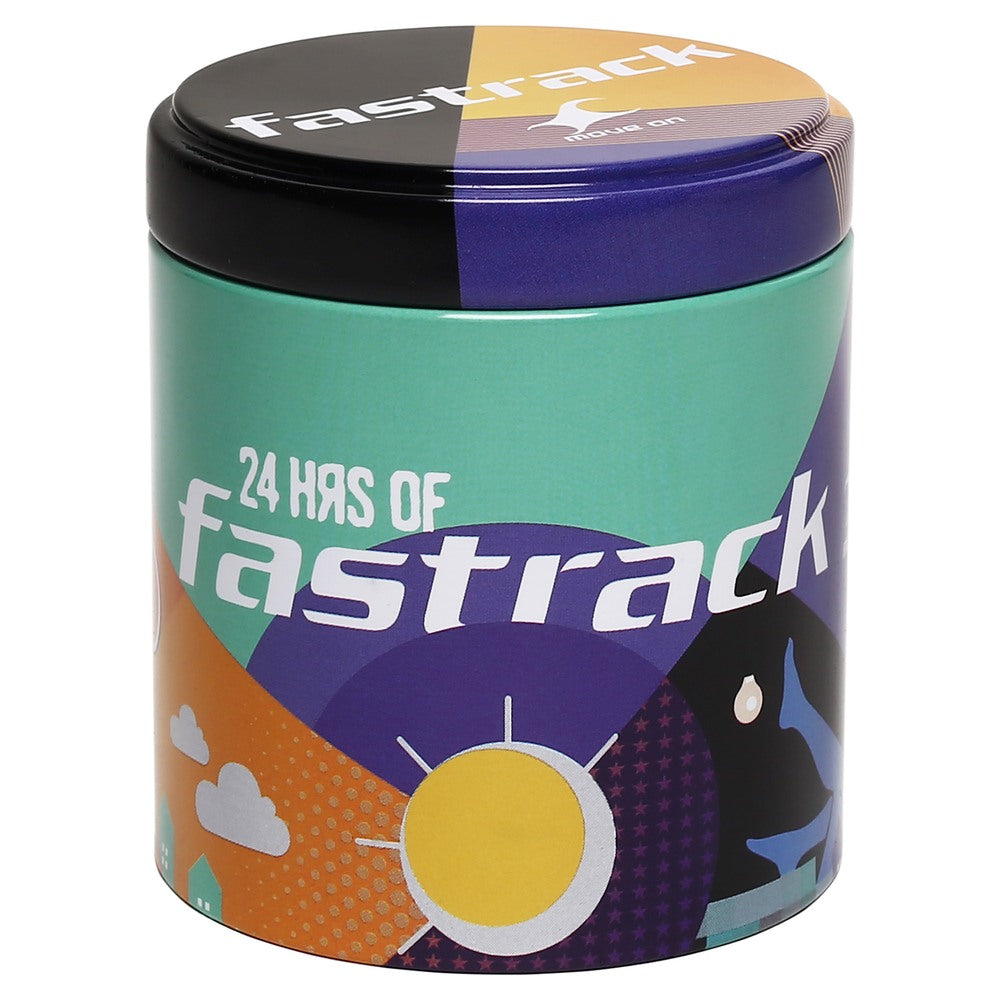 Fastrack All Nighters Quartz Analog Purple Dial Stainless Steel Strap Watch for Girls