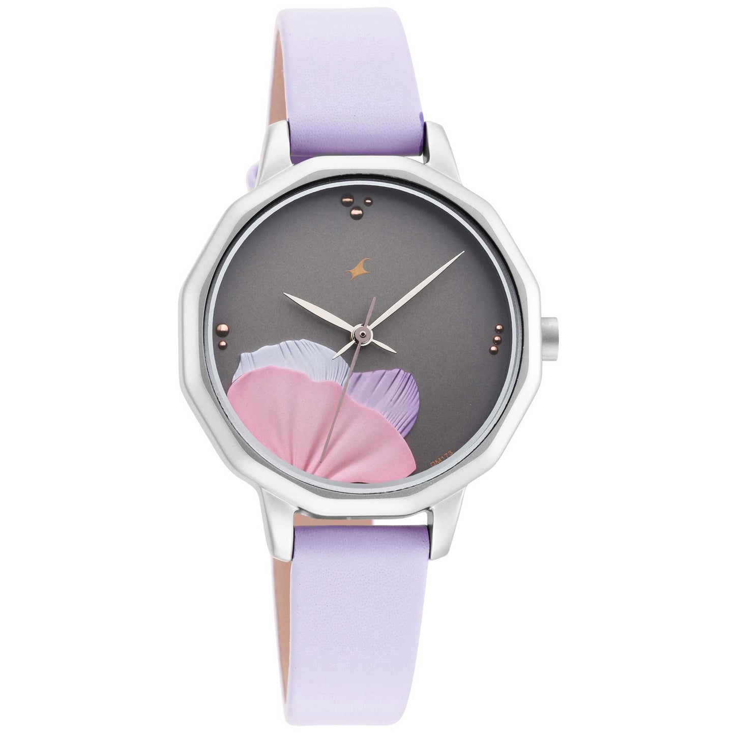 Fastrack Uptown Retreat Quartz Analog Grey Dial Leather Strap Watch for Girls