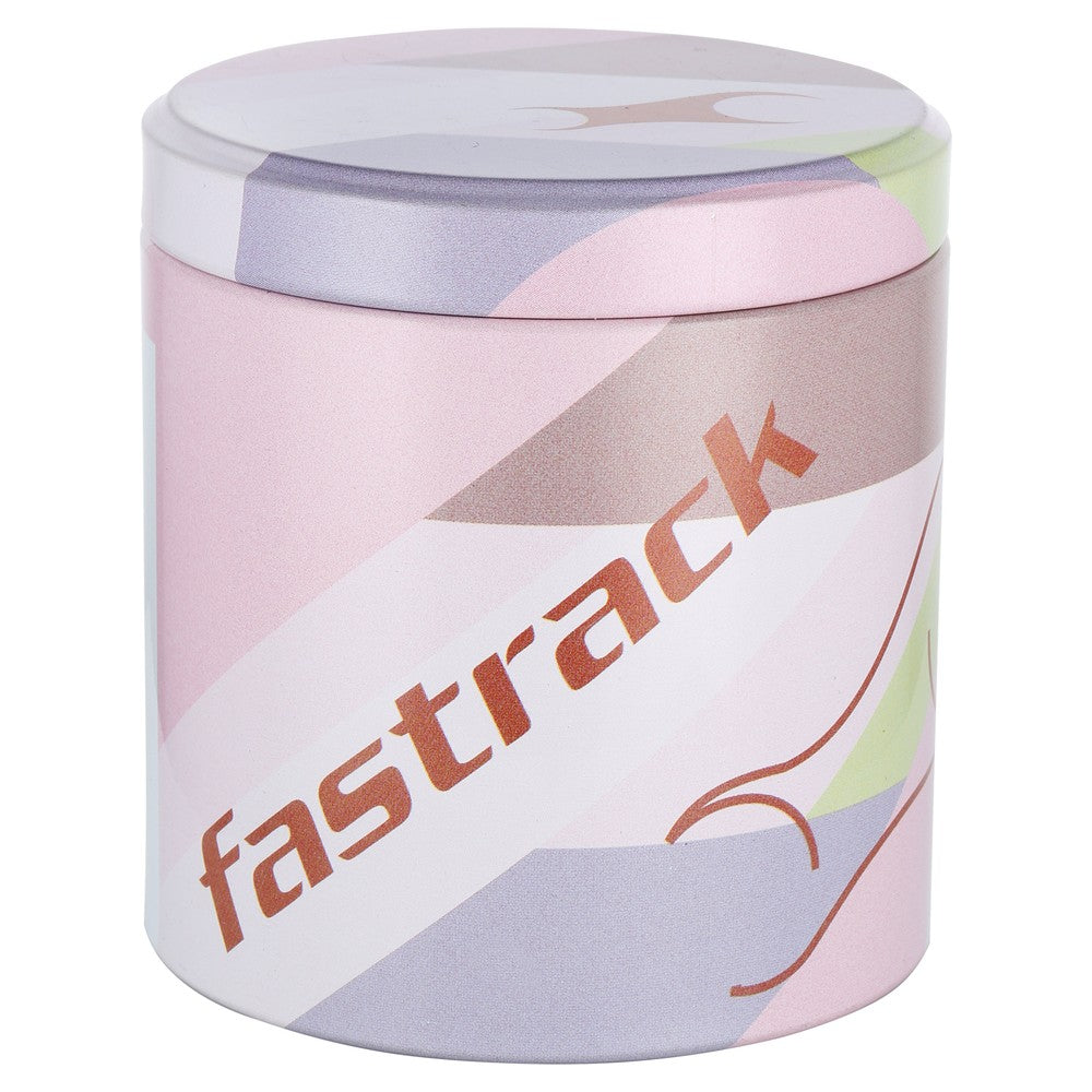 Fastrack Stunners Quartz Analog Pink Dial Leather Strap Watch for Girls