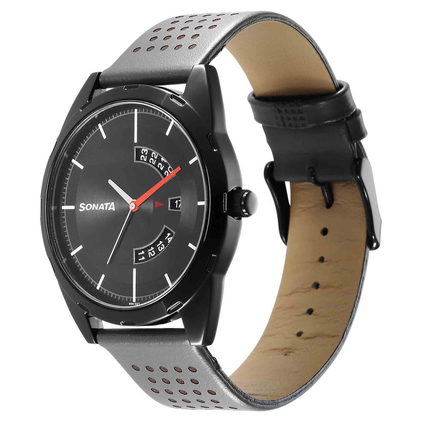 RPM Black Dial Leather Strap Watch for Men