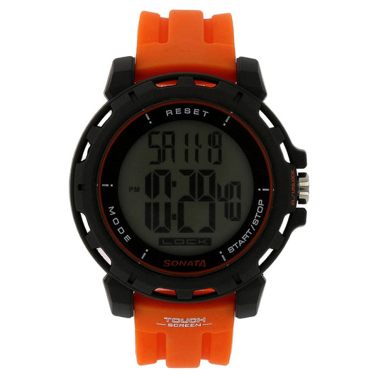 SF Digital Dial Silicone Strap Watch for Men