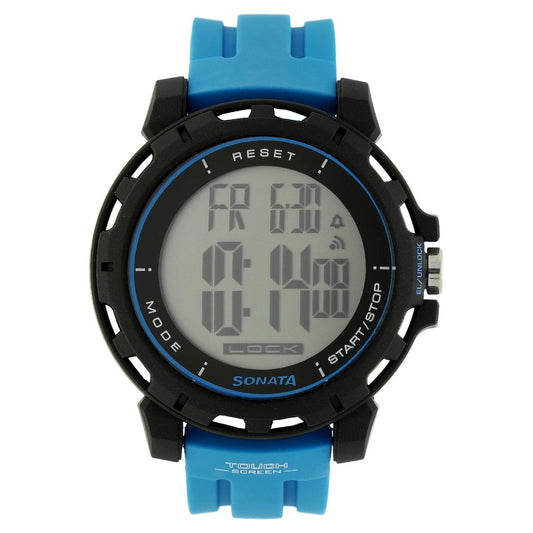 SF Digital Dial Silicone Strap Watch for Men