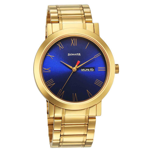 Sonata Utsav Blue Dial Watch for Men