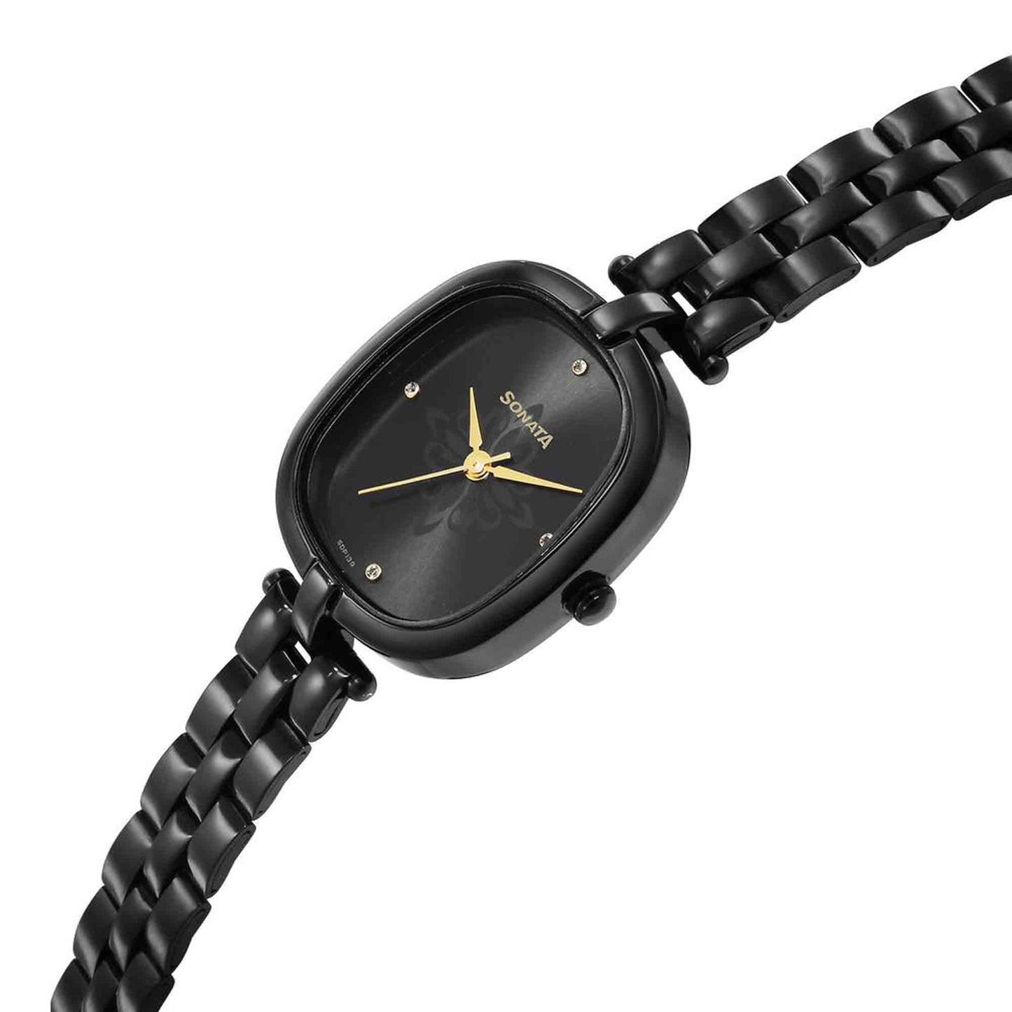 Sonata Utsav Black Dial Watch for Women