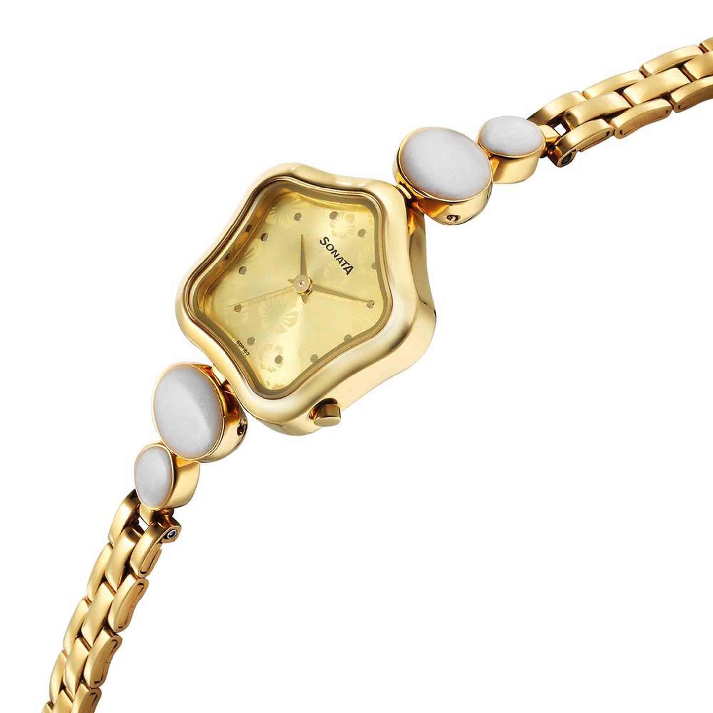 Sonata Utsav Champagne Dial Watch for Women