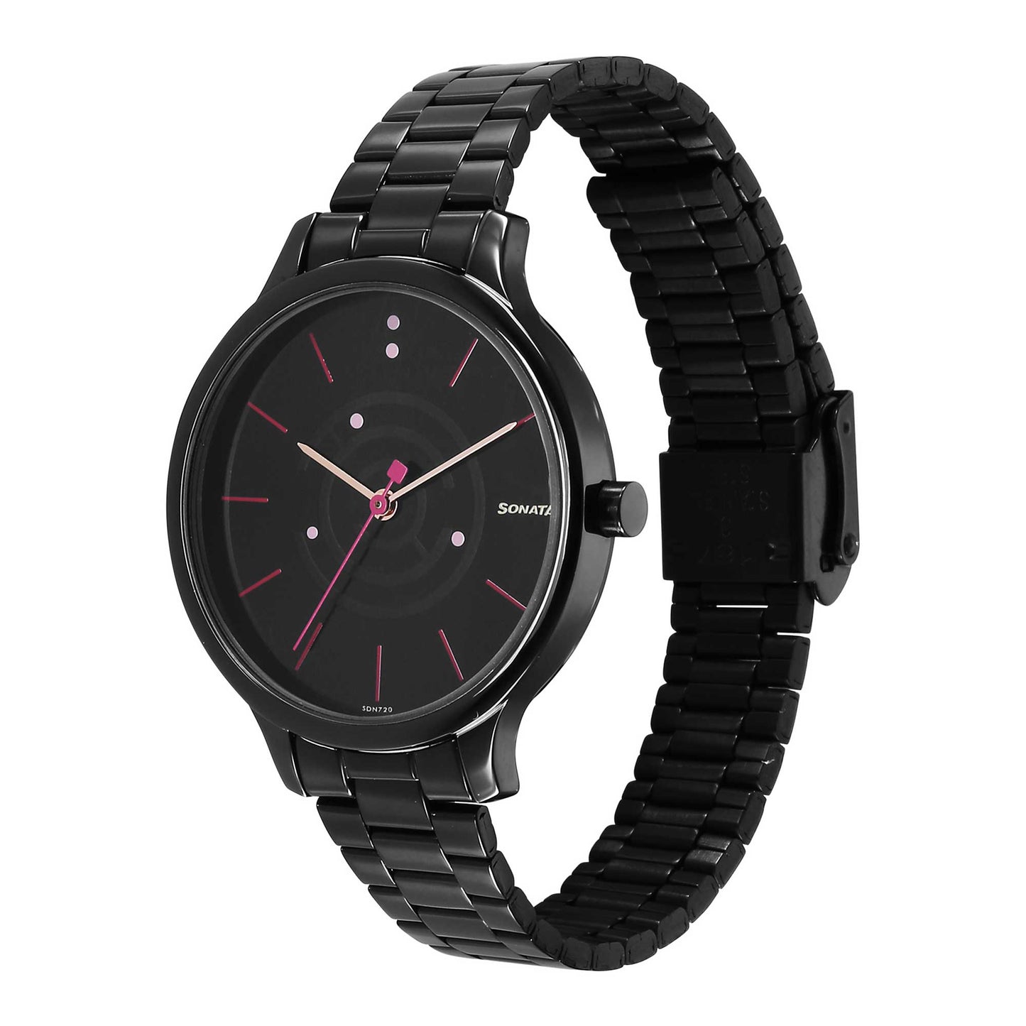 Sonata Play Black Dial Watch for Women