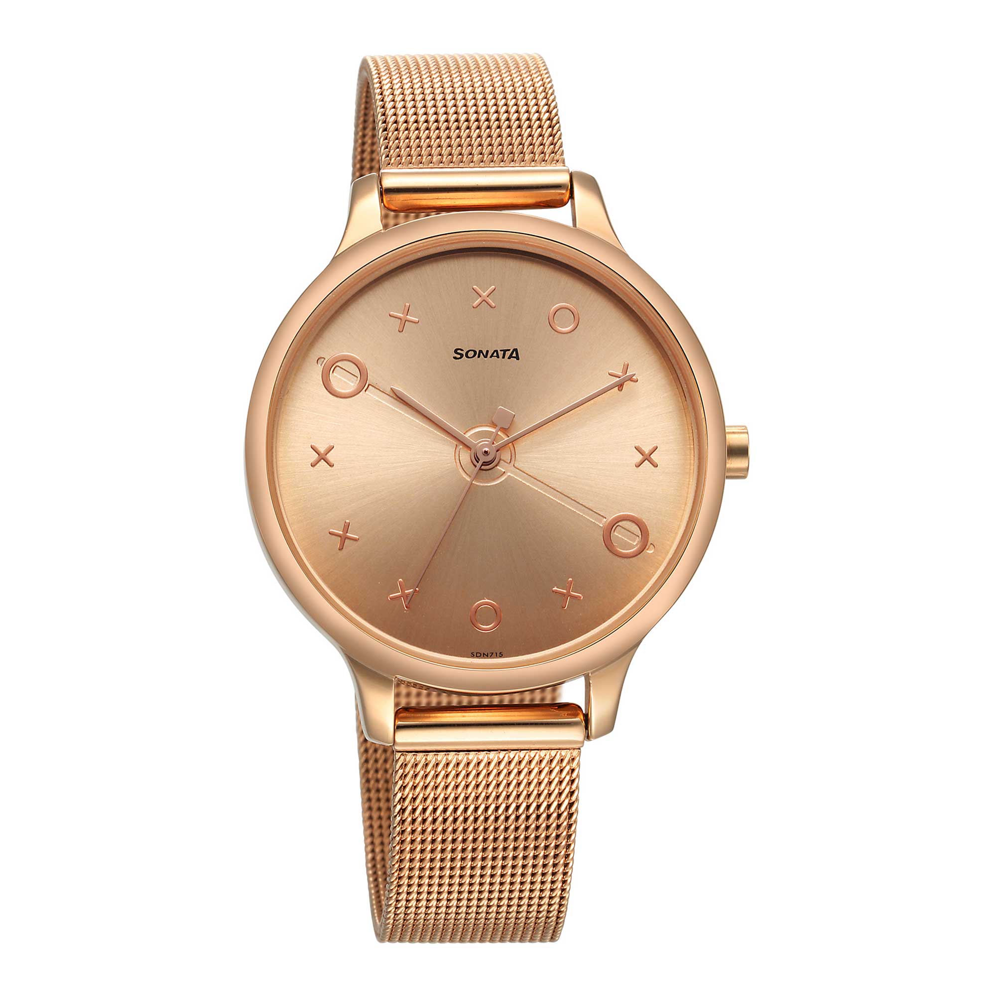 Sonata Play Rose Gold Dial Watch for Women