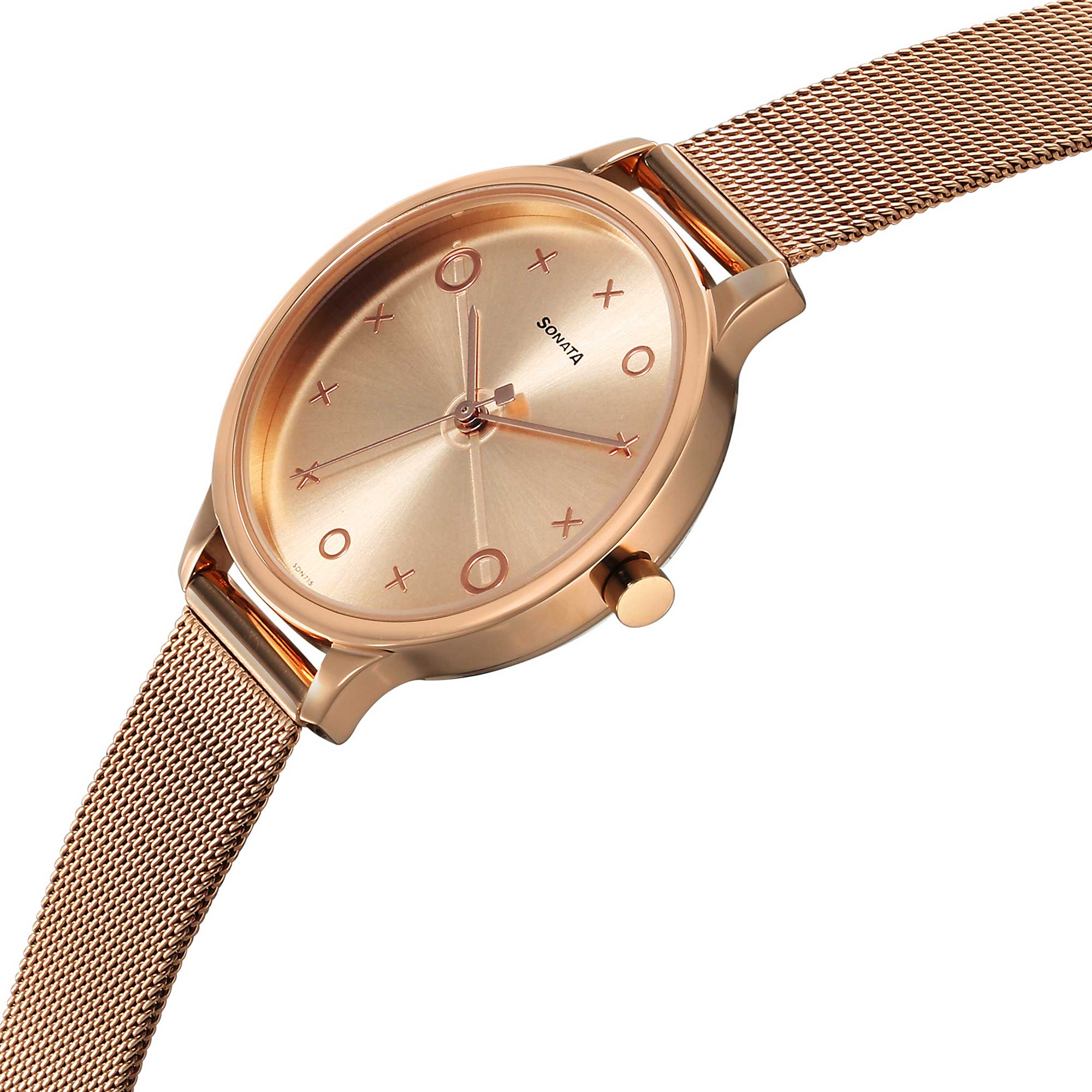 Sonata Play Rose Gold Dial Watch for Women