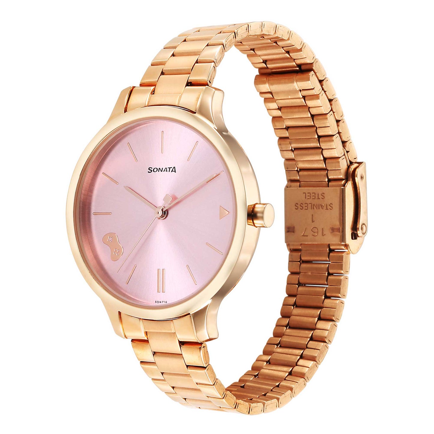 Sonata Play Pink Dial Watch for Women