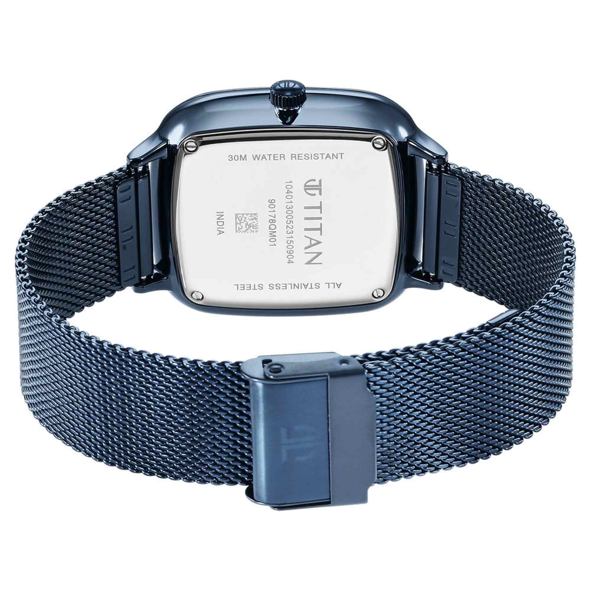 Titan Avant Garde Blue Dial Multi Stainless Steel Strap Watch for Men