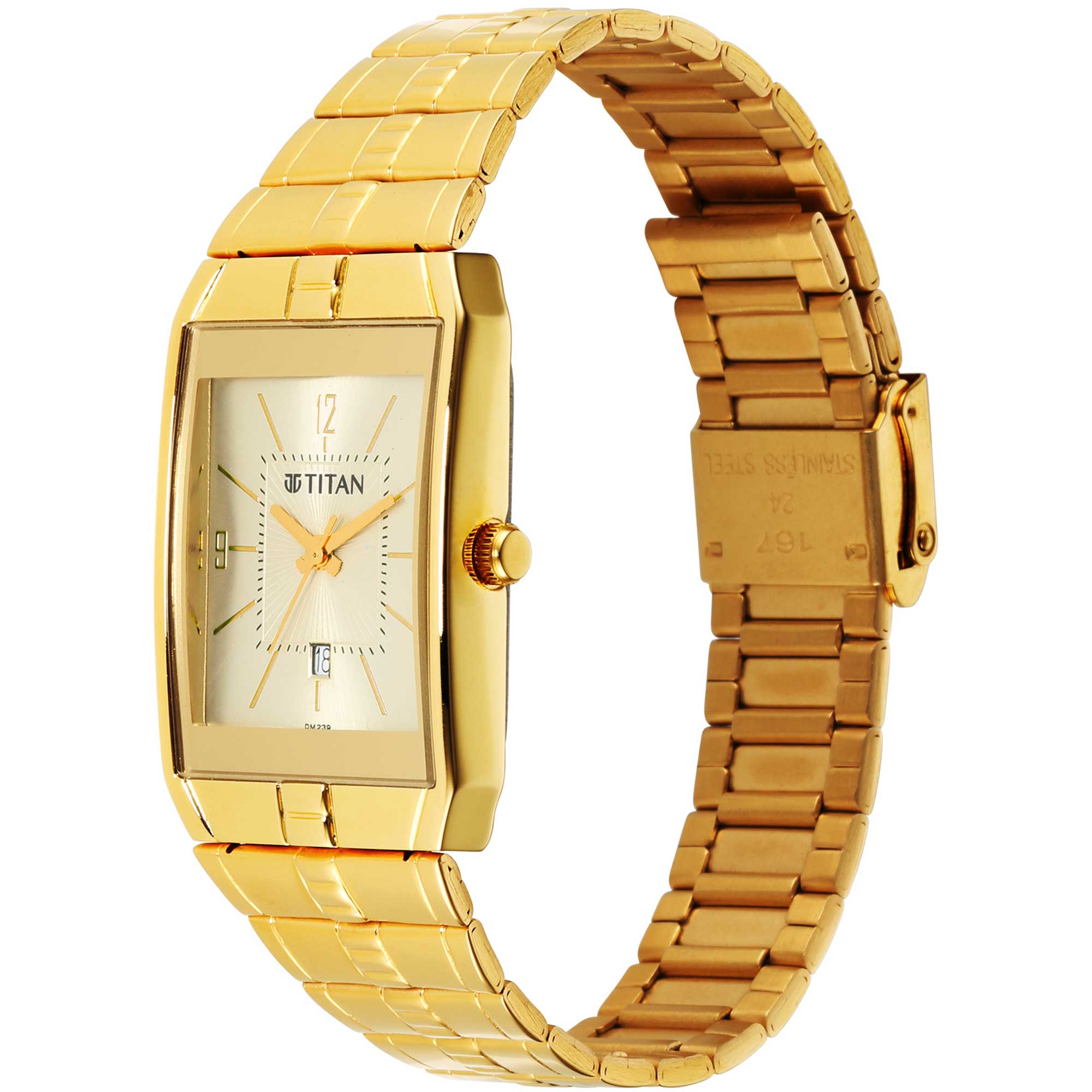 Titan Karishma Analog Champagne Dial Watch for Men