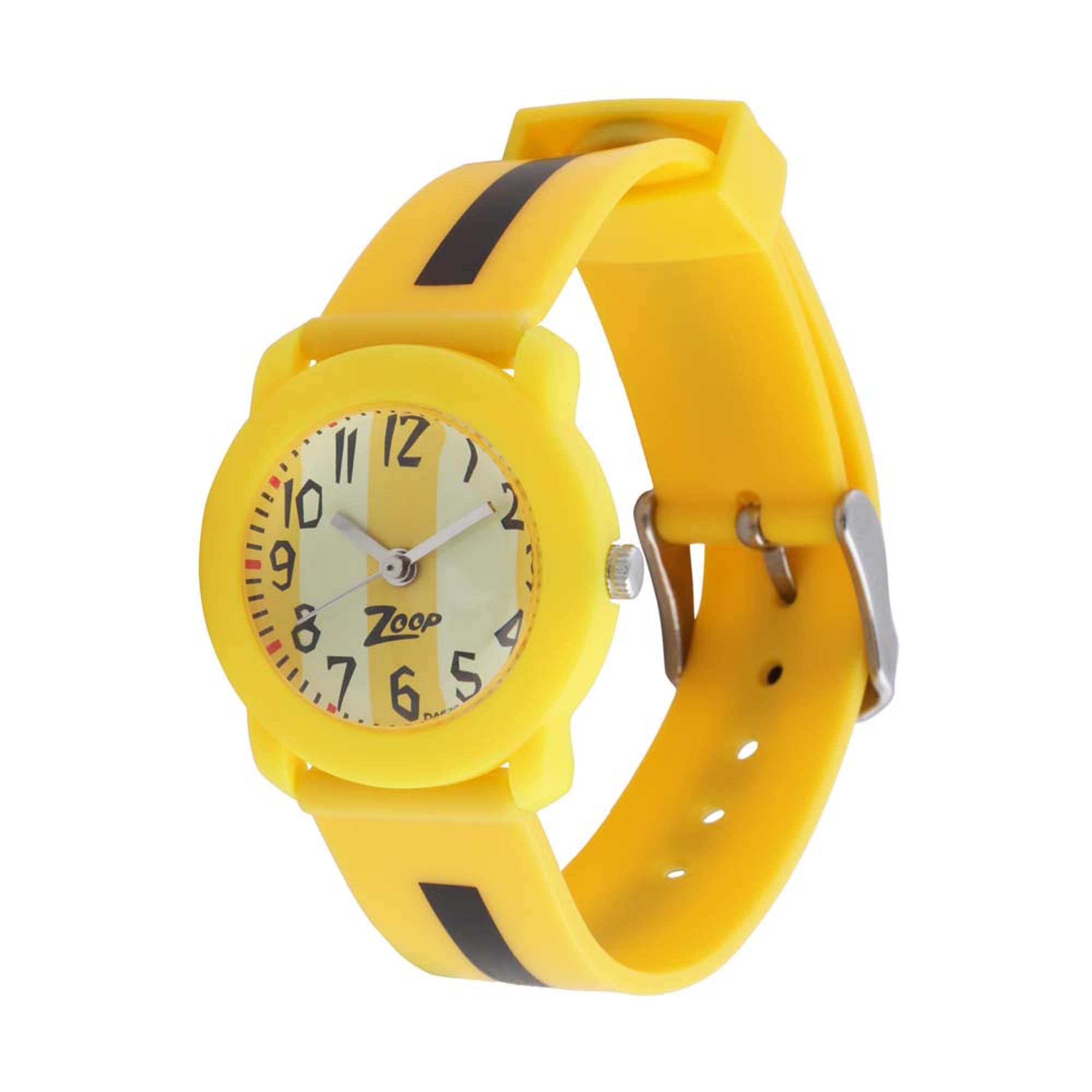 Zoop By Titan Quartz Analog Yellow Dial PU Strap Watch for Kids