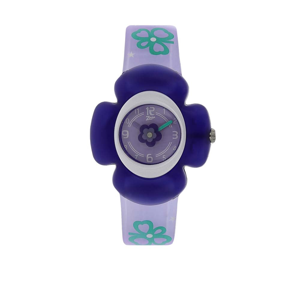 Zoop By Titan Quartz Analog Purple Dial PU Strap Watch For Kids