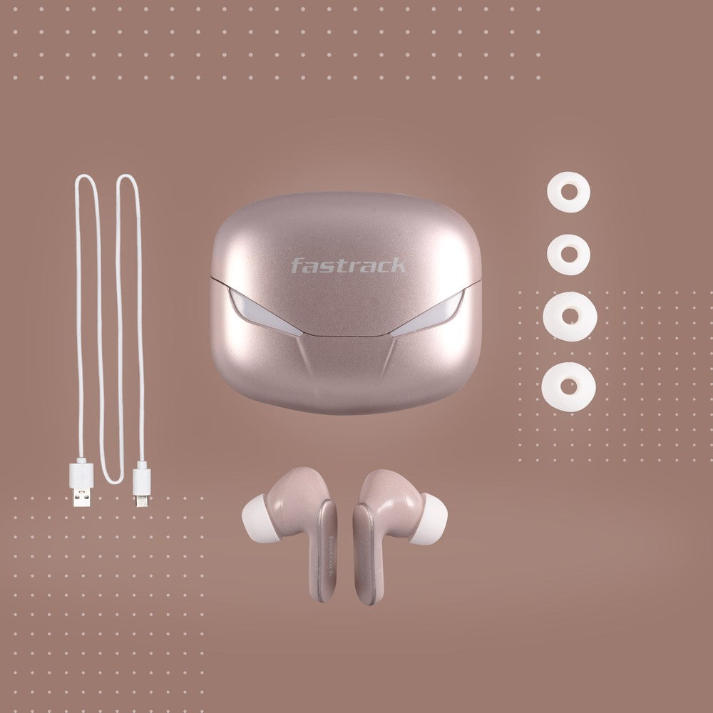 Reflex Tunes Truly Wireless Rose Gold Ear Buds with 24 Hrs battery life