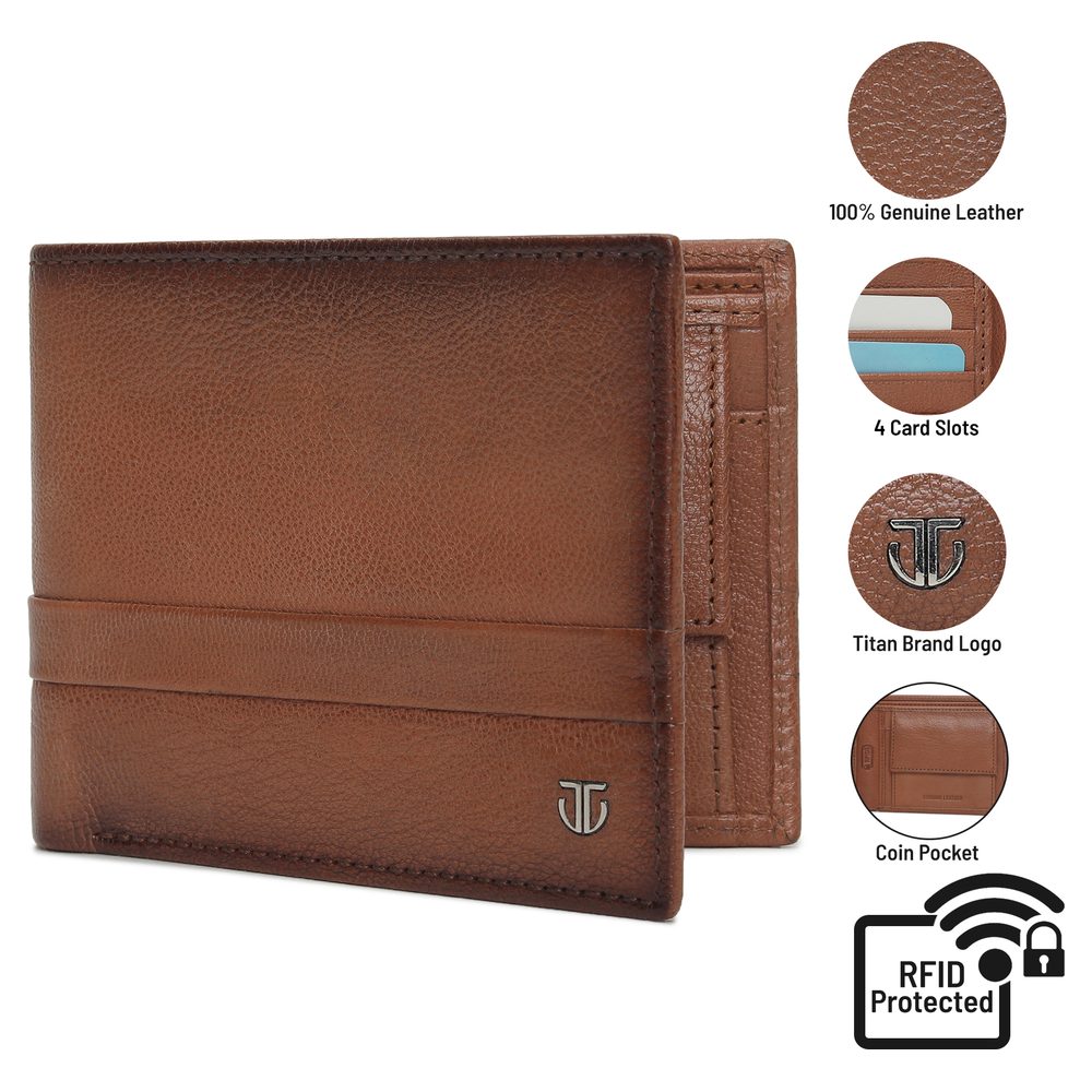 Tan Bifold Leather Wallets