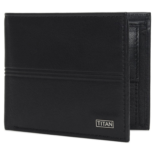 Black Bifold Leather Wallets