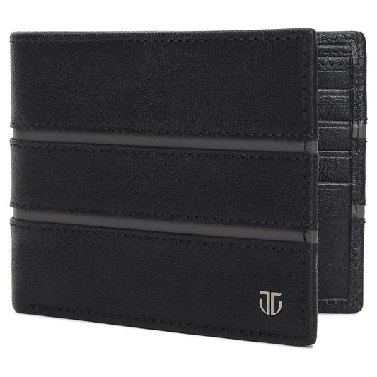 Black Bifold Leather Wallets